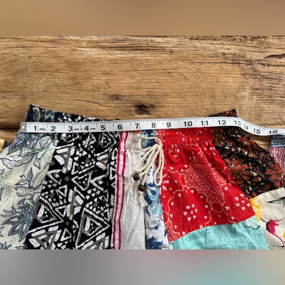 NWT Kanthmandu Kantha Patchwork Wide Leg Drawstring Pants ~ One Size Fits Most - Picture 8 of 9